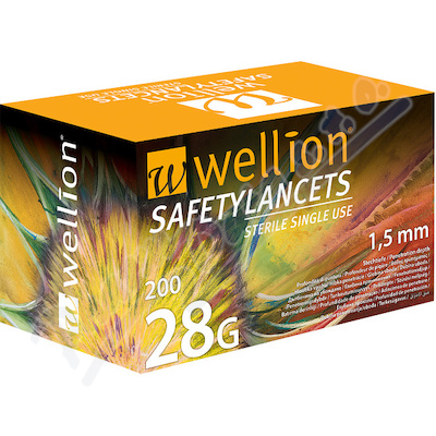 Wellion Safety Lancets jehly jednorázové 28G 200ks