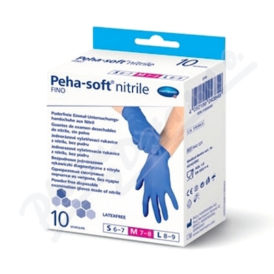 Rukavice vyš.Peha-soft NITRILE FINO M 10ks